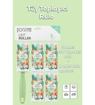 Porsima 3107 Kedi Köpek Tüy Toplayıcı Rulo + 4 Adet Yedek Rulo Yeşil