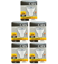 (5 Adet) Cata 8W (50W) 3000K (Sarı Işık) GU10 Duylu Led Spot Ampul