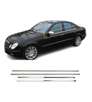 Mercedes E Klasse W211 Krom Cam Çıtası 4 Parça 2002-2009 Arası P.Çelik