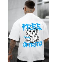 Unisex Free Baskılı Tasarım Tshirt (Beyaz)