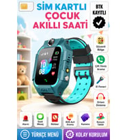 Akıllı Çocuk Saati Uyumlu Sim Kartlı Ve Lbs Konum Özellikli Kayıtlı Sesli Görüşme Canlı Takip