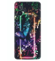General Mobile GM 24 Pro Kılıf Silikon Desen Özel Seri Butterfly Neon 1684