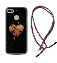 General Mobile GM8 Go GM9 GM20 Pro Plus Kılıf Boyun Asklı Rasta Silikon Plane Heart 1721