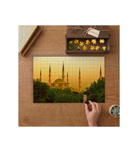 Sultanahmet Camii Tasarımı 240 parça Ahşap Puzzle Ahşap Kutuda MP11049