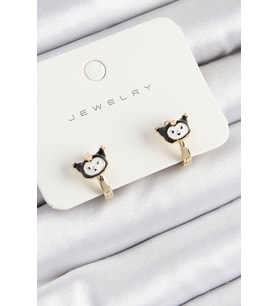 Pirinç Kuromi Model Gold Renk Çocuk Küpe 5886 - EEEEEE6103-1906