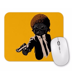 Silahlı Pug  Köpek Mouse Pad.jpg