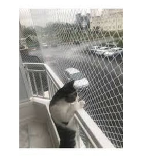 1 Milim Balkon Filesi 2,50 X 8 Metre Kedi Filesi Balkon Koruma Ağı Balkon Güvenlik Filesi Kedi File (Çok Renkli)