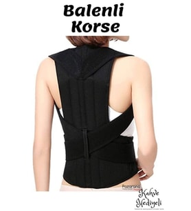 Dik Duruş Korse Unisex Kamburluk Önleyici Bel Sırt Omuz Korse Balenli Yeni Nesil (Siyah)