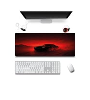 SonicTouch Klavye Mousepad 32x70cm Dikişsiz Pürüzsüz Sıvı Geçirmez Kaymaz Taban Kızıl Drift