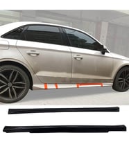 Audi A3 8V Sedan Aero Yan Marşpiyel Seti Mat Siyah Plastik 2 Adet 2012-2019