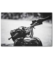 Cakatablo Royal Enfield Motorsiklet Depo ve Gidon Siyah Beyaz MDF Tablo