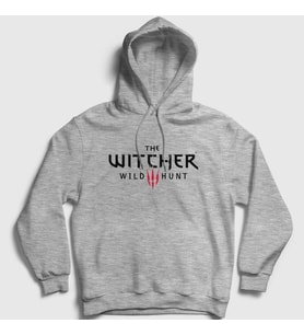 Presmono Unisex Gri Wild Hunt Dizi Witcher Kapüşonlu Sweatshirt 327862tt (Gri)