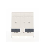Hyperion Dolap 11 Raflı 4 Çekmeceli 2 Askılı 220x44x243 Aytaşı-Aytaşı/Antrasit