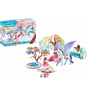 Playmobil Magic 71246 Pegasus Arabası ile Piknik, Büyük Çocuk Taçlı, 4 Yaşından Büyük Çocuklar İçin (Çok Renkli)