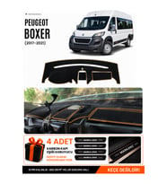 PEUGEOT BOXER (2017-2021) Uyumlu Torpido Örtüsü Torpido Kılıfı - Siyah Kahverengi