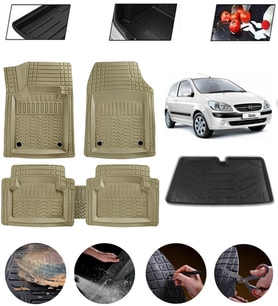 Hyundai Getz 2002 Sonrası Uyumlu Paspas Araca Özel Bagaj Havuzu MBS Bej