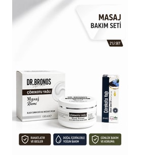 DR.BRONOS Çörekotu Yağlı Masaj Kremi 150 ml & Çörekotu Yağı 20 ml