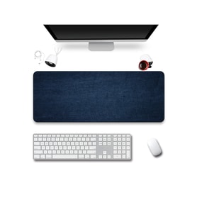 SonicTouch Klavye Mousepad 40x90cm Dikişsiz Pürüzsüz Sıvı Geçirmez Kaymaz Taban Gece Mavisi