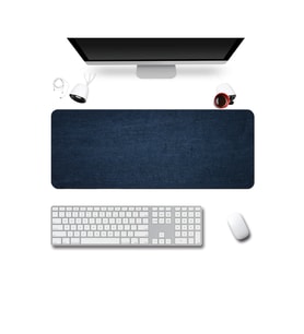 SonicTouch Klavye Mousepad 40x90cm Dikişsiz Pürüzsüz Sıvı Geçirmez Kaymaz Taban Gece Mavisi