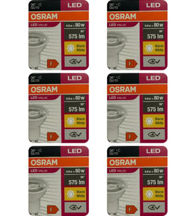 (6 Adet) Osram 6.9W (80W) 2700K (Sarı Işık) GU10 Duylu Led Spot Ampul