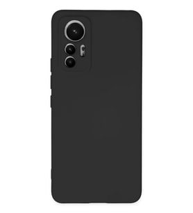 Mi 12 Lite Kılıf Nano içi Kadife Silikon - Siyah