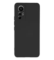 Mi 12 Lite Kılıf Nano içi Kadife Silikon - Siyah
