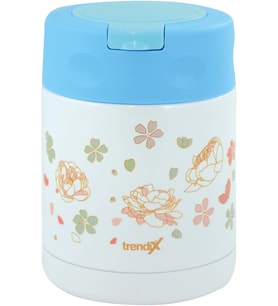 Çelik İçli Termos 350 Ml Mavi Çelik Kaşık İle Tx-6129