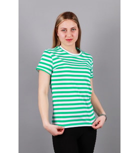 Kadın Bisiklet Yaka T-shirt Tşört