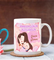 Kişiye Özel Anneler Günün Kutlu Olsun 15 Temalı Beyaz Kupa Bardak