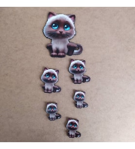 AHŞAP DUVAR SÜSÜ KEDİ