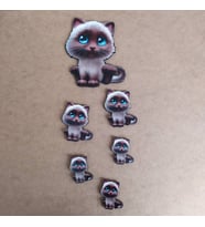 AHŞAP DUVAR SÜSÜ KEDİ