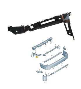 Vw T7 Sol Arka Tampon Braketi 2015 Sonrası 7E0807393B