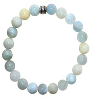 MMİF AKUAMARİN DOĞALTAŞ BİLEKLİK UNİSEX 8MM (Beyaz - Lacivert - Turkuaz)