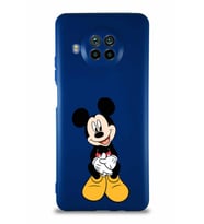 Xiaomi Mi 10T Lite Soft Premier Kapak Mickey Mouse-A Tasarımlı Silikon Kılıf - Lacivert (Şeffaf)