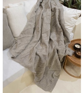 Koza Home Espuma De Mar Vizon Tek Kişilik Battaniye 160x220 37136