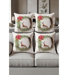Dijital Baskılı Yumuşak Dokulu 4’lü Kırlent Kılıfı Takımı (43x43 cm) KRL0056