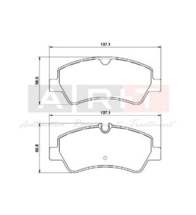 ART Balata Ford Tourneo Custom Transit Custom (12-) Transit (14-) Arka - İkaz Kablolu Çift Fişli