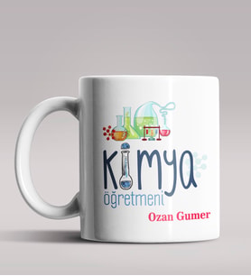 Kişiye Özel Kimya Öğretmeni Tasarım Beyaz Renk Kupa Bardak 7