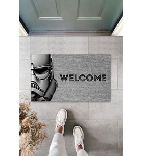 Dormot Modern Dijital Baskı - Gri Star Wars - Kapı Önü Paspası 70x45cm (Bej)