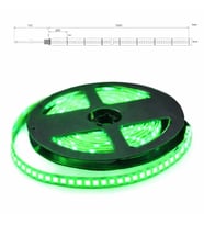 LED Şerit bant 5 metre 2835 SMD 12V Yeşil Işık 240 LED/m IP20 Aydınlatma Kendinden Yapışkanlı