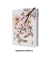 DEFFTER JAPANESE/ SAKURA SERT KAPAK 14x20cm ÇİZGİLİ DEFTER 96 YP. 64403-2