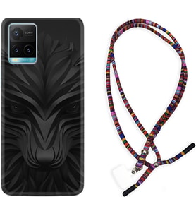 Vivo Y11S Y21S Y20 Y20S Y70 Kılıf Boyun Asklı Rasta Silikon Black Fox 1325