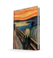 DEFFTER ART OF WORLD / EDVARD MUNCH - THE SCREAM 14x20 SERT KAPAK 96 YP. ÇİZGİLİ DEFTER