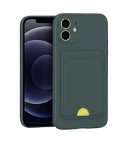 Newface Apple iPhone 11 Kılıf Kelvin Kartvizitli Silikon - Koyu Yeşil