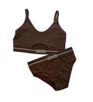Koza Dora Model Kaşkorse Çizgili Sporcu Takım - 80343 (Kahverengi)