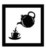 Miyrem Sticker Serisi Demlik Ve Fincan Temalı (Siyah)