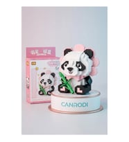 LZ-8803 OTURAN SEVİMLİ ÇİÇEK PANDA 350 PARÇA BLOCK OYUNCAK