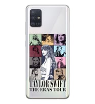 Samsung Galaxy A71 Uyumlu Taylor Swift Desenli Şeffaf Telefon Kılıfı