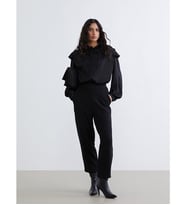 LCW Modest Siyah Beli Lastikli Kadın Pantolon