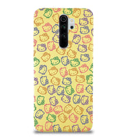 Xiaomi Redmi Note 8 Pro Uyumlu Lansman Kılıf Hello Kitty Tasarımlı İçi Kadife Kapak-Sarı (Şeffaf)
